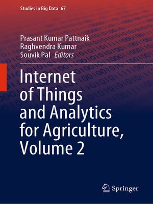 cover image of Internet of Things and Analytics for Agriculture, Volume 2